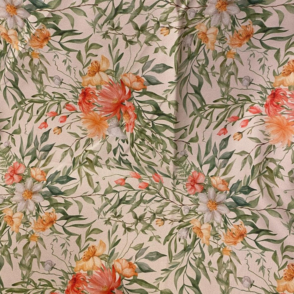 42" x 57" (yard+) floral upholstery fabric
